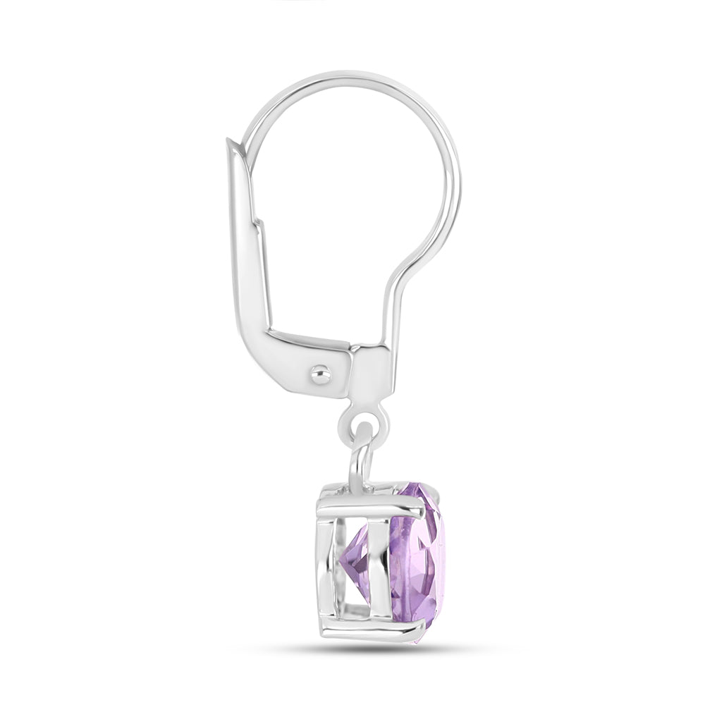 Pendientes de Plata con Amatista Rosa de Francia