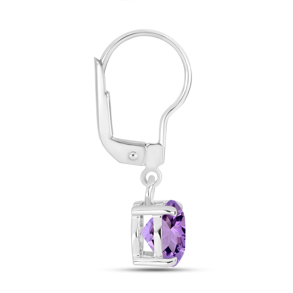 Pendientes de Plata con Amatista Rosa de Francia