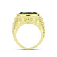 Anillo de Plata Bañada en Oro con Topacio Verde Místico