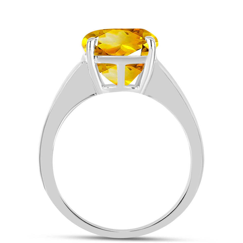 Anillo de Plata con Citrino de los Montes Urales