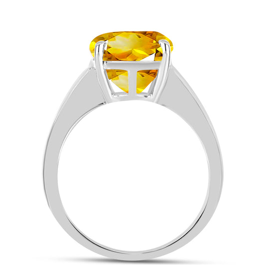 Anillo de Plata con Citrino de los Montes Urales