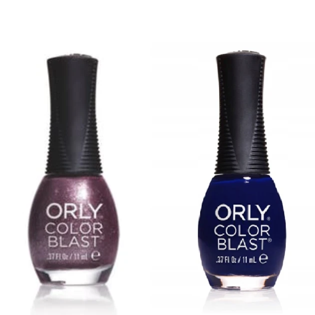 Esmalte de uñas Orly explosión de color, ciruela y océano azul - 1+1 de REGALO - 2 x 11 ml 1 