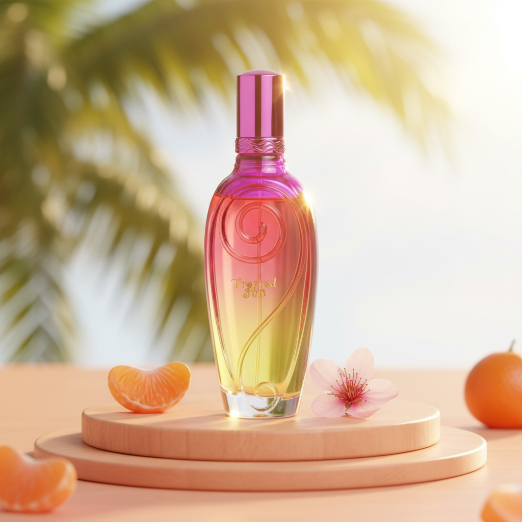 100 ml Eau de Perfume "TROPICAL SUN" Fragancia Afrutada Almizclada para Mujer, con contenido de aceite de fragancia 3% 8 