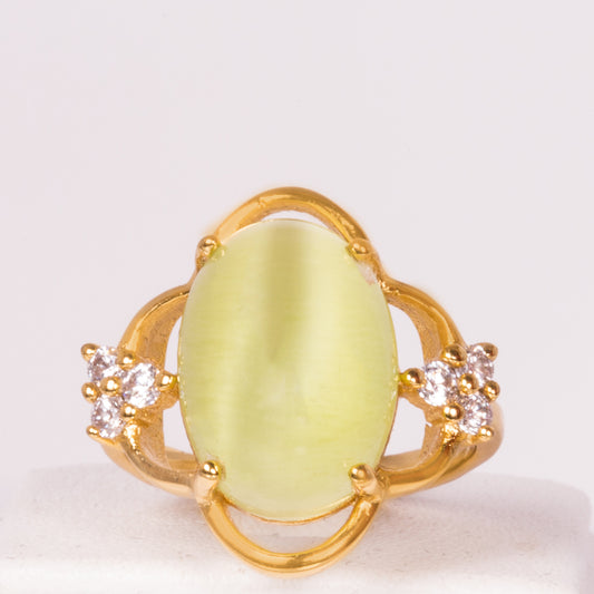 Anillo de Aleación Bañado en Oro con Cristal Emporia® Blanco ( Anillo )