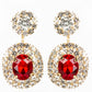 Conjunto de Aleación Bañado en Oro con Cristal Emporia® Rojo
