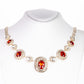 Conjunto de Aleación Bañado en Oro con Cristal Emporia® Rojo