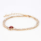 Conjunto de Aleación Bañado en Oro con Cristal Emporia® Rojo