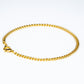 Conjunto de Aleación Bañado en Oro ( Collar +Pulsera )