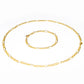 Conjunto de Aleación Bañado en Oro ( Collar +Pulsera )