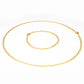 Conjunto de Aleación Bañado en Oro ( Collar +Pulsera )