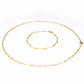Conjunto de Aleación Bañado en Oro ( Collar +Pulsera )