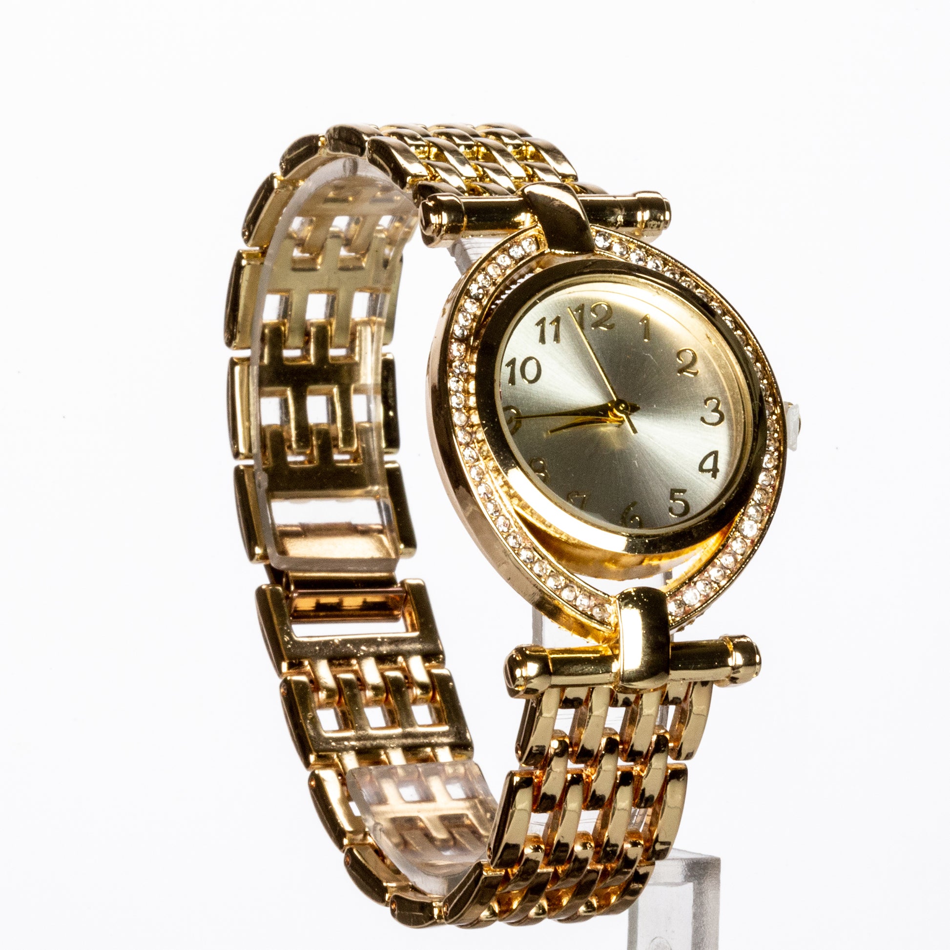 Conjunto de Aleación Bañado en Oro con Cristal Emporia® Blanco 10 