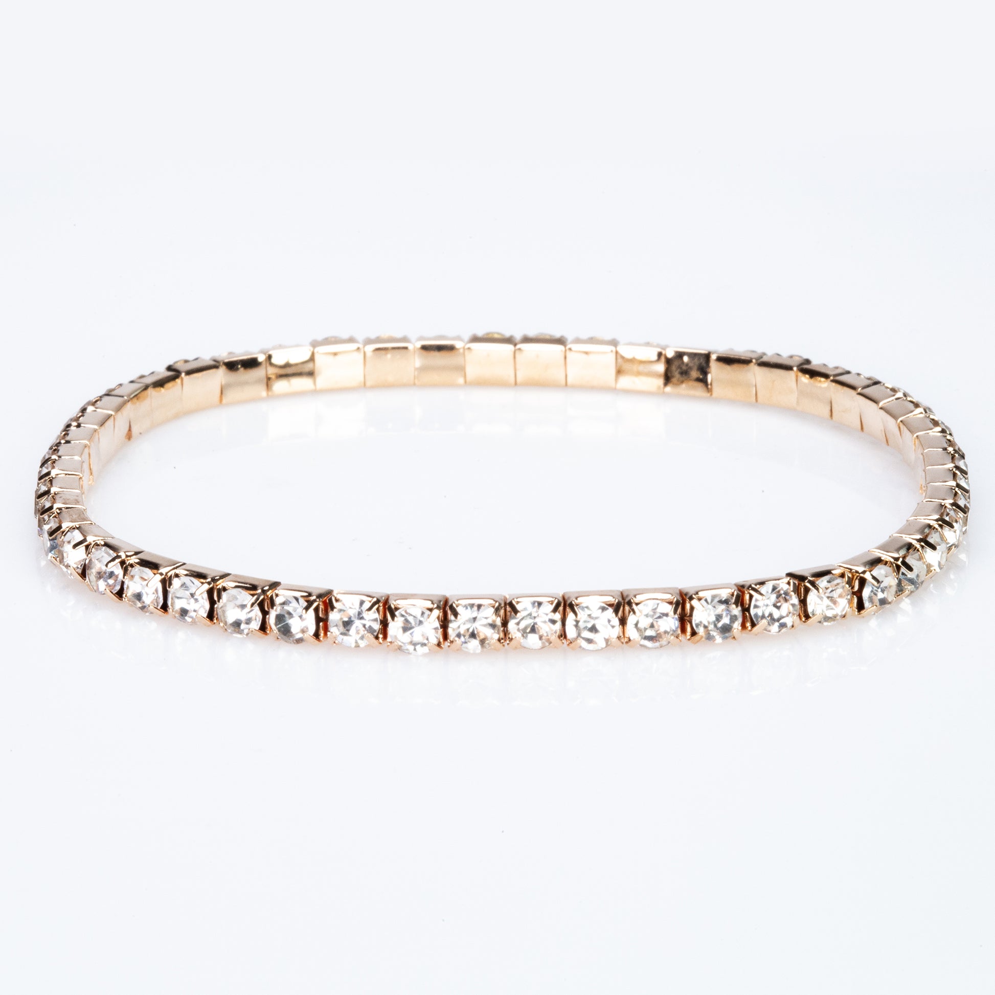 Conjunto de Aleación Bañado en Oro con Cristal Emporia® Blanco 12 