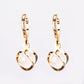 Conjunto de Aleación Bañado en Oro con Cristal Emporia® Blanco ( Collar +Pendientes +Colgante )