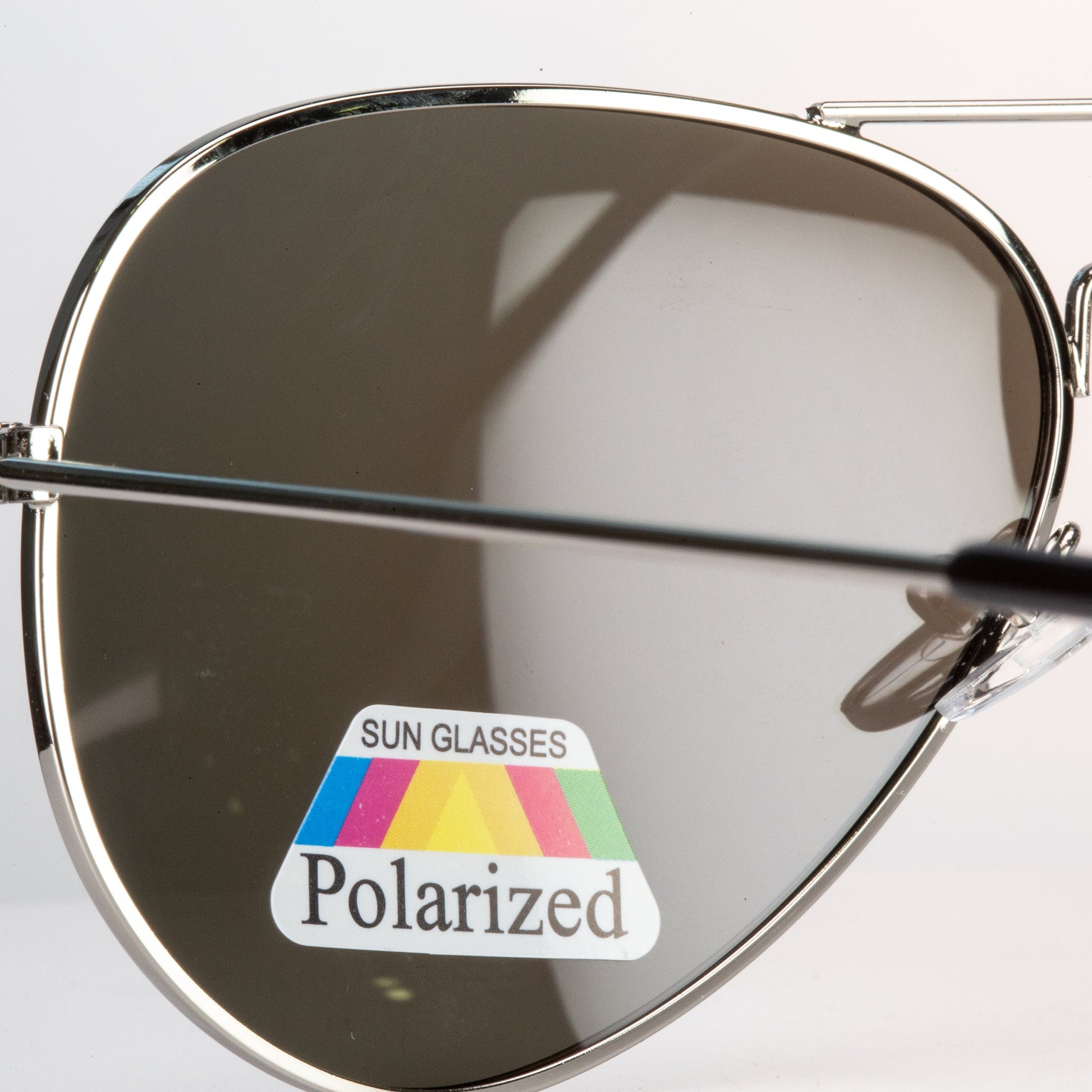 Emporia Italy - Gafas de sol de aviador "LAGUNA", gafas de sol polarizadas con filtro UV con estuche y paño de limpieza, lentes violeta azulado, montura plateada 3 