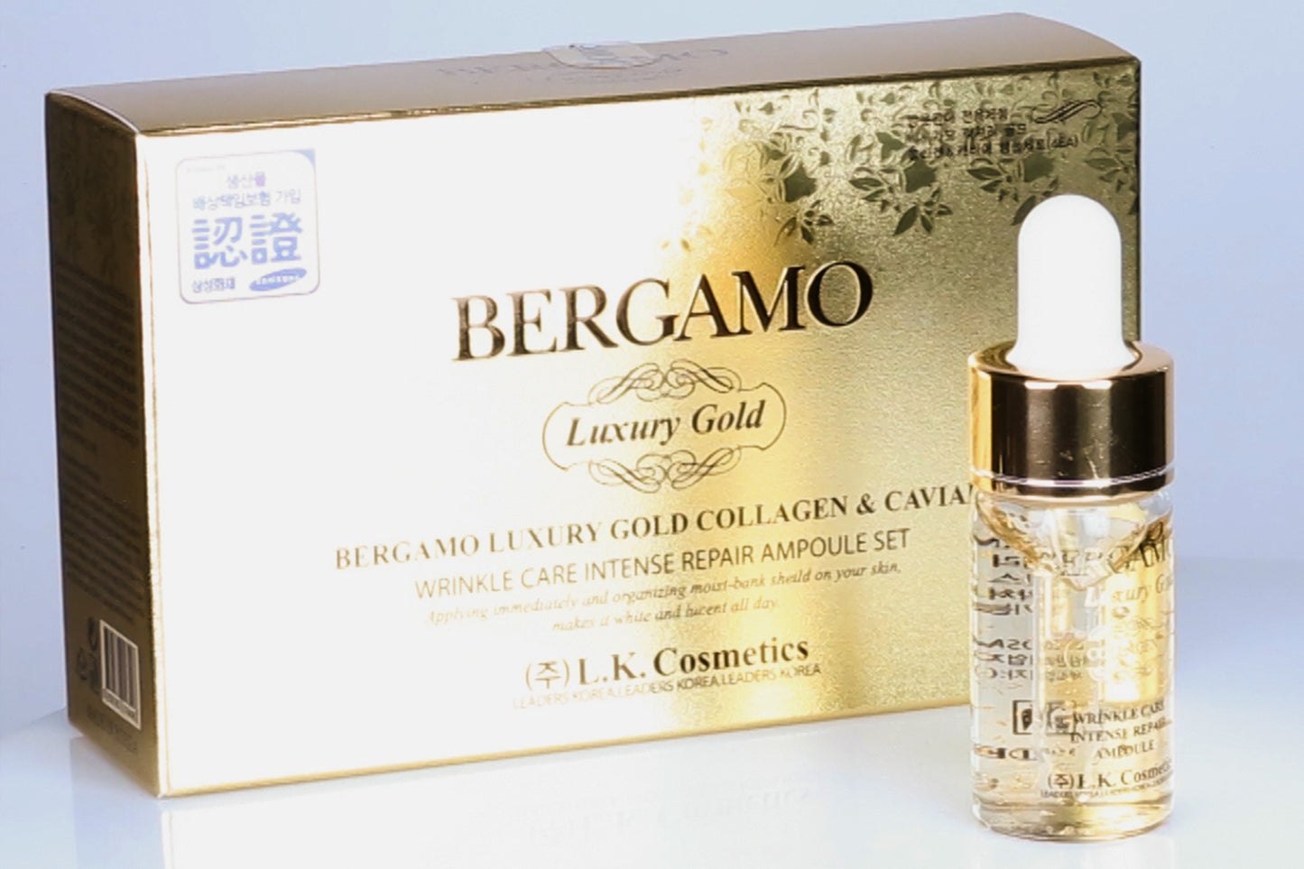 BERGAMO GOLD AMPOULE SET, 4 PCS