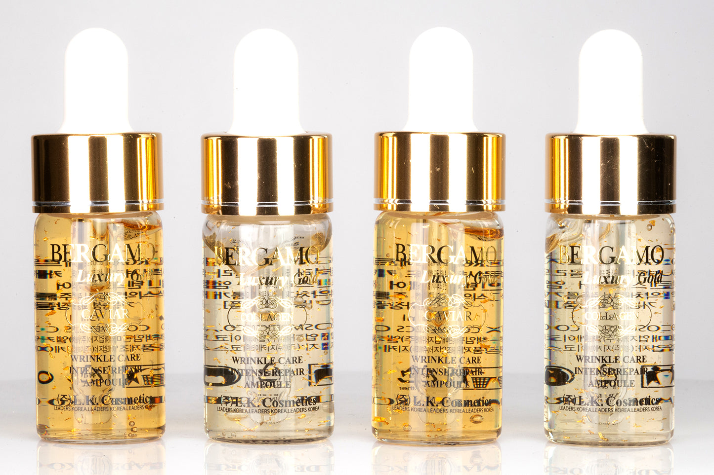 BERGAMO GOLD AMPOULE SET, 4 PCS