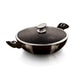 Wok con tapa Berlinger Haus   de la línea metálica brillante en negro, 30 cms