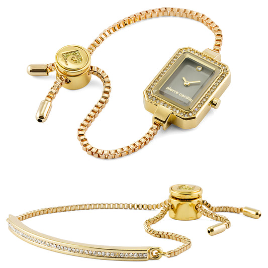 Juego de 2 piezas de reloj y pulsera Pierre Cardin