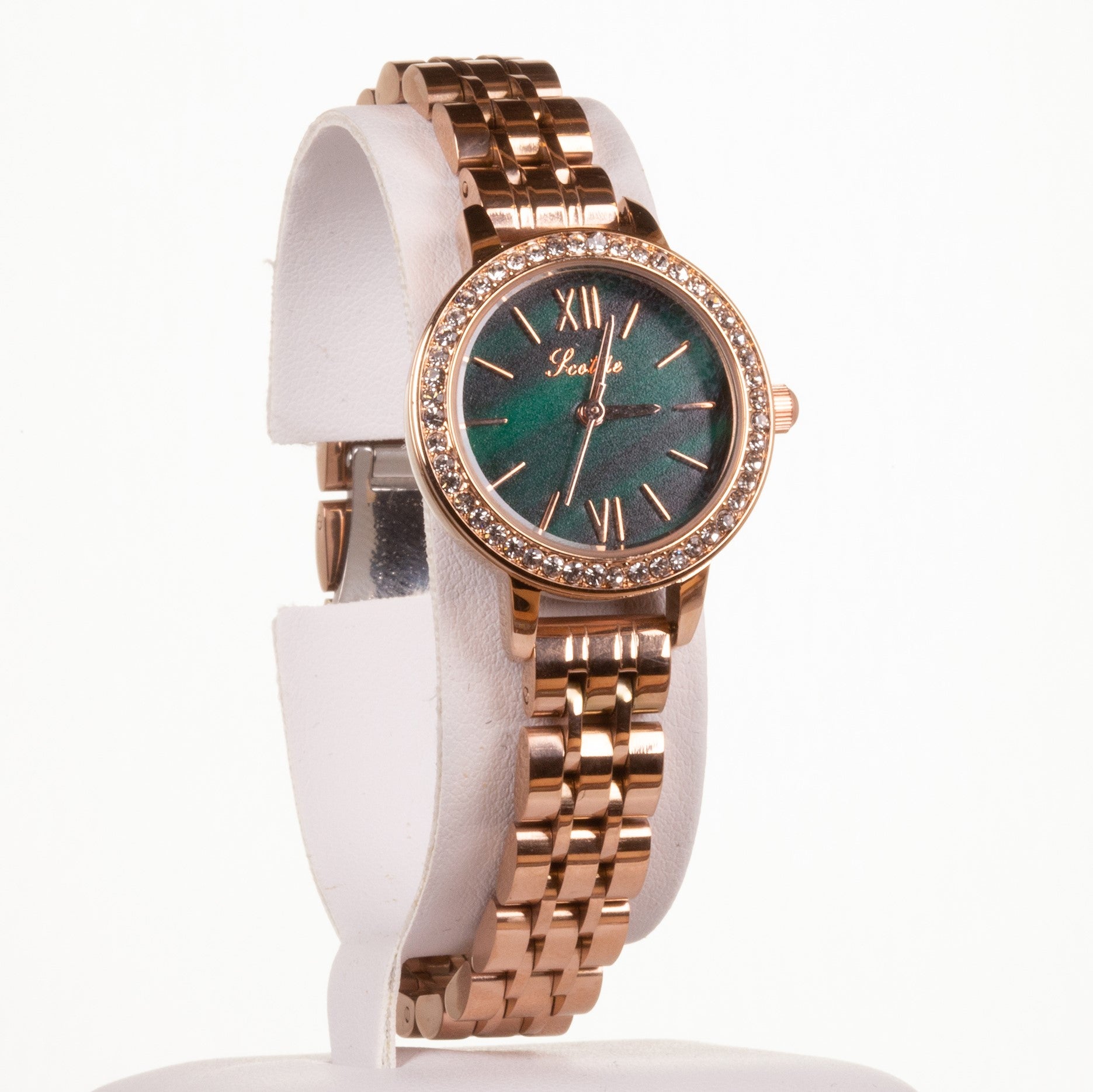Reloj de aleación con movimiento Miyota de alta calidad con caja de regalo, esfera de color verde esmeralda 1 