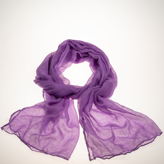 Pasmina de moda, 100% viscosa, 160 cm x 50 cm, PÚRPURA