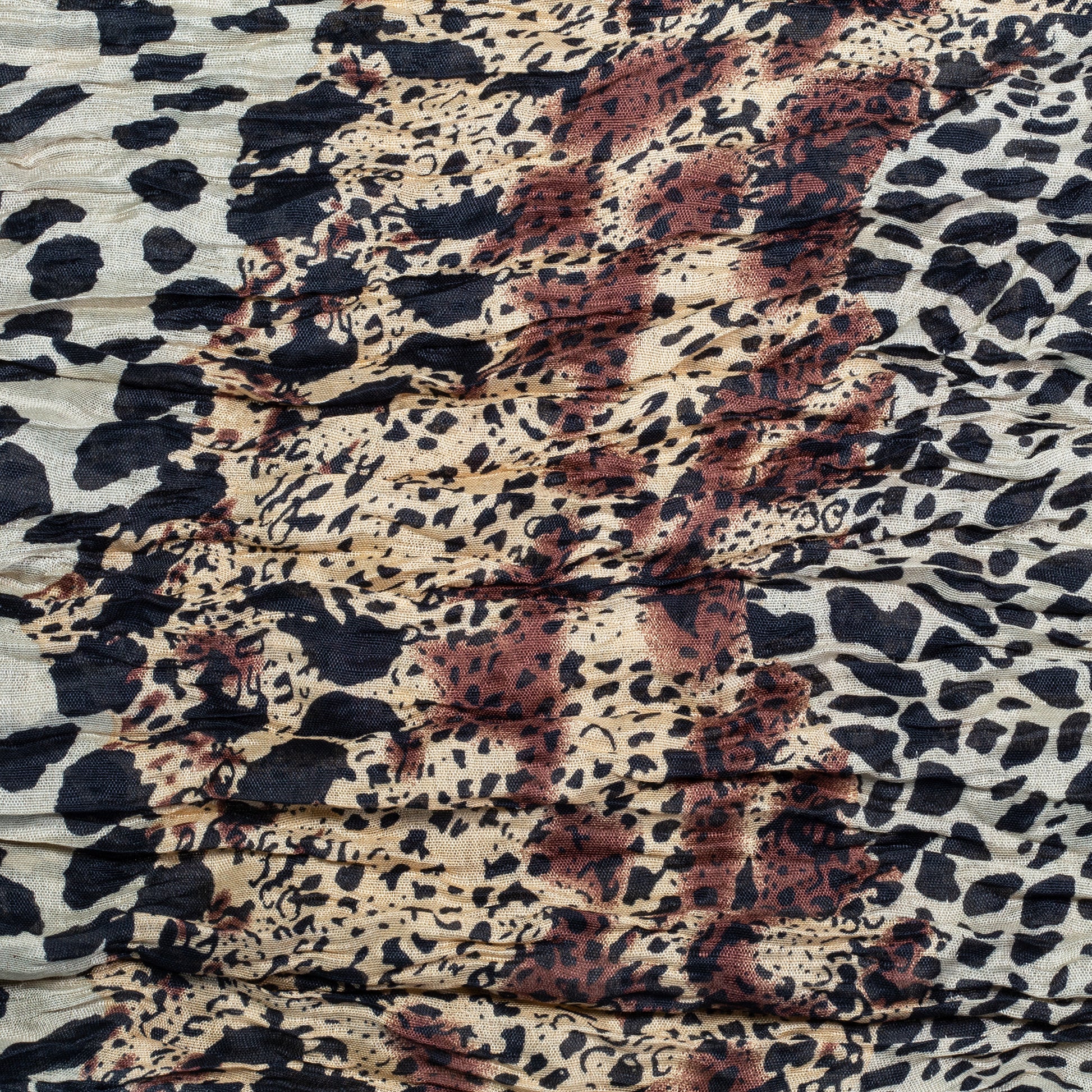 Pasmina de moda, 100% viscosa, 180 cm x 50 cm, JAGUAR BROWN 2 