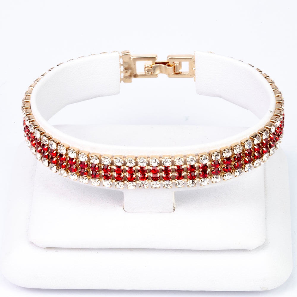 Reloj de Aleación Bañado en Oro con Cristal Emporia® Rojo (Collar +Pendientes +Pulsera +Colgante ) 8 