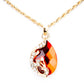 Reloj de Aleación Bañado en Oro con Cristal Emporia® Rojo (Collar +Pendientes +Pulsera +Colgante )