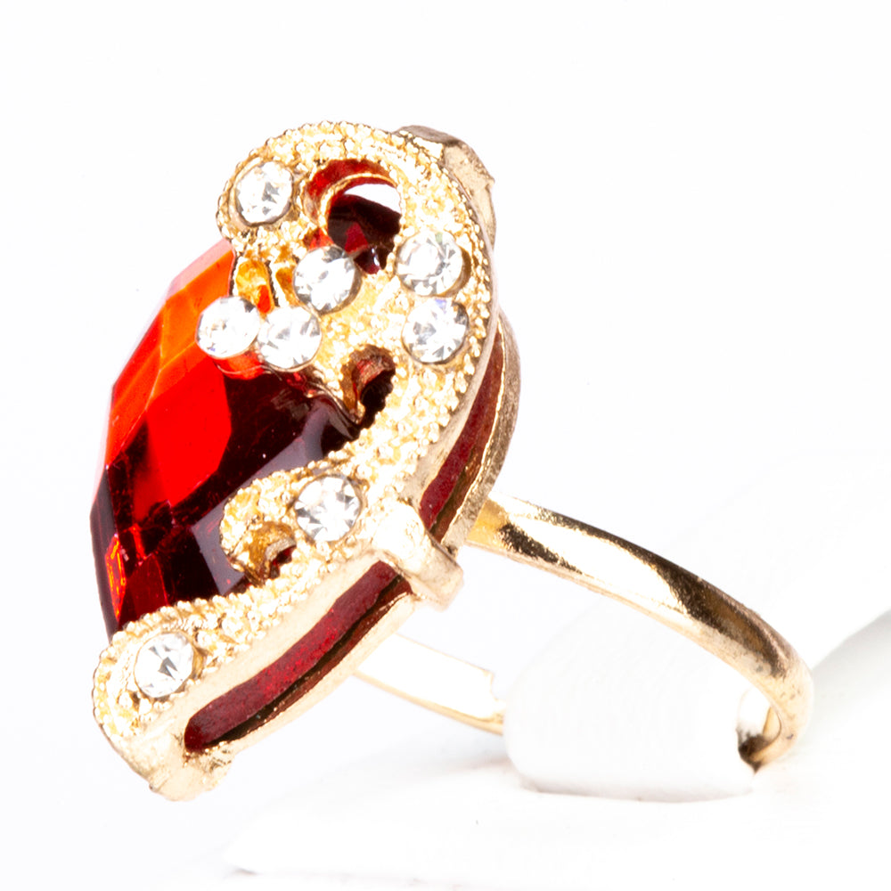 Reloj de Aleación Bañado en Oro con Cristal Emporia® Rojo (Collar +Pendientes +Pulsera +Colgante ) 12 