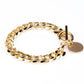 Reloj de Aleación Bañado en Oro con Cristal Emporia® Blanco (Collar +Pendientes +Pulsera +Colgante )