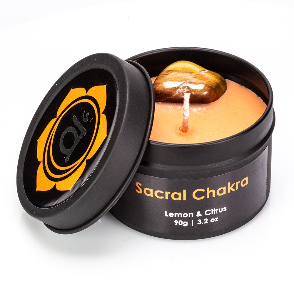 Juego de regalo Emporia de 9 piezas de 7 velas de cristal de chakra, colgante de chakra y pulsera de chakra con amatista, lapislázuli, citrino, aventurina verde, ojo de tigre, jaspe rojo y cuarzo transparente 7 