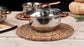 Juego de 5 piezas de utensilios de cocina de acero inoxidable y vidrio, color plata-oro rosa