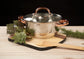 Juego de 5 piezas de utensilios de cocina de acero inoxidable y vidrio, color plata-oro rosa