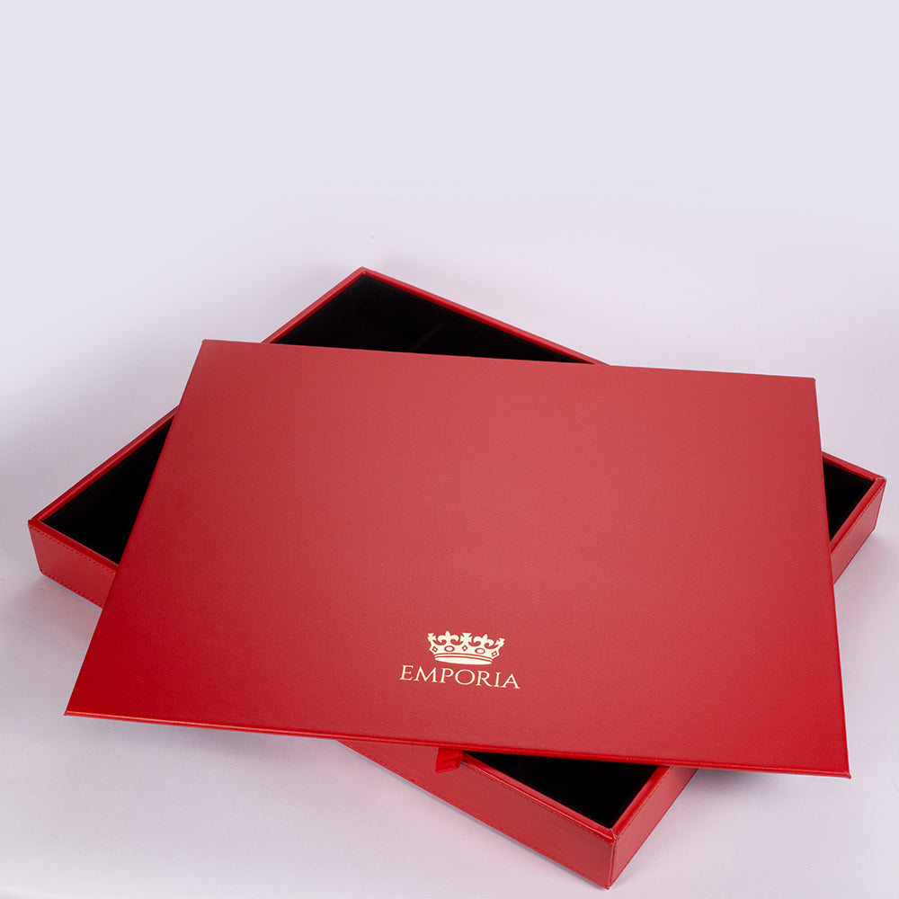 Emporia "Iconic Elizabeth Taylor Red Velvet" Joyero apilable de terciopelo con tapa, rojo 3 
