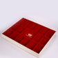 Emporia "Red Velvet Cake" Joyero apilable de terciopelo beige con tapa