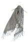 Bufanda-chal trapezoidal de algodón, 80 cm x 198 cm x 70 cm, estampado de encaje de mariposa, gris