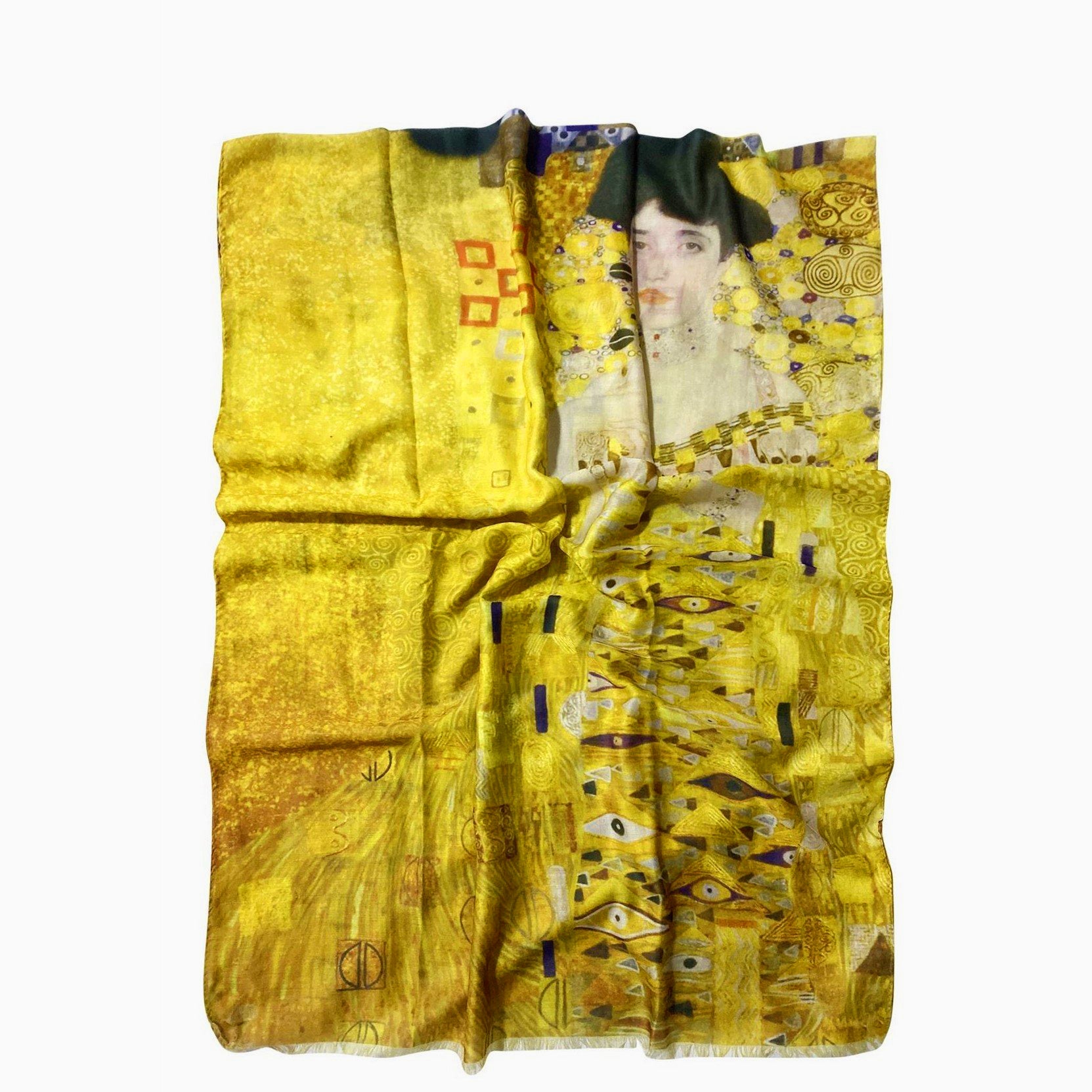 Bufanda de algodón, 70 cm x 180 cm, Klimt - Portrait of Adele 6 