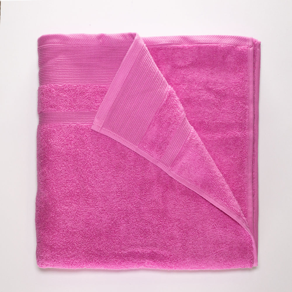 3+3+1 Regalo Juego de 3 piezas de Toallas 100% Microalgodón, 500 GSM, Rosa Fucsia 4 