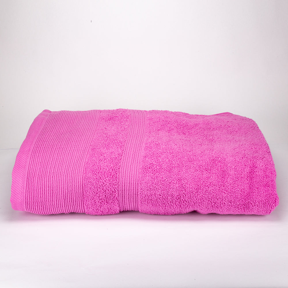 3+3+1 Regalo Juego de 3 piezas de Toallas 100% Microalgodón, 500 GSM, Rosa Fucsia