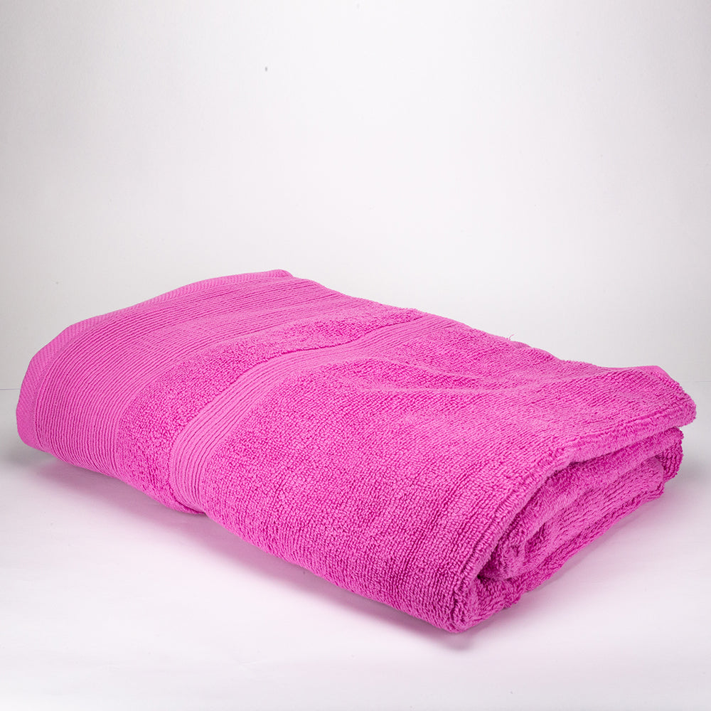 3+3+1 Regalo Juego de 3 piezas de Toallas 100% Microalgodón, 500 GSM, Rosa Fucsia 9 