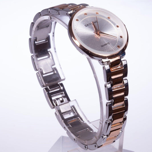 Reloj bañado en aleación de Oro  blanco y rosa