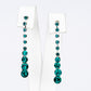 Conjunto de Aleación Bañado en Oro con Cristal Emporia® Verde ( Collar +Pendientes )