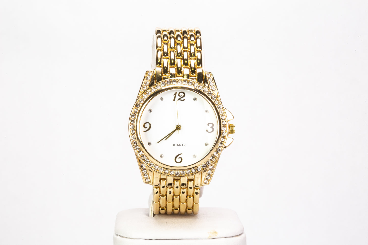 Conjunto de Aleación Bañado en Oro con Cristal Emporia® Blanco ( Collar +Pulsera )