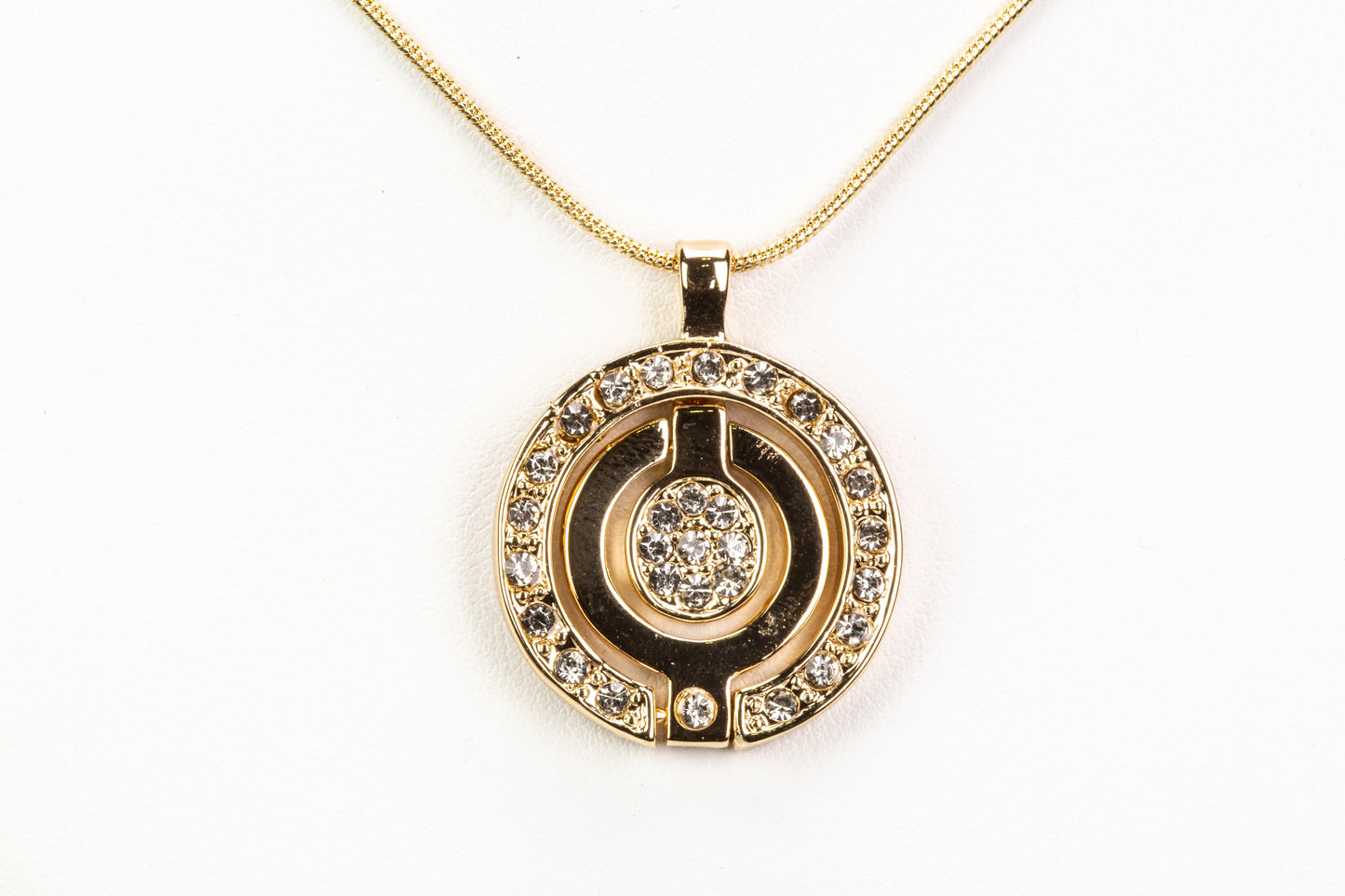 Conjunto de Aleación Bañado en Oro con Cristal Emporia® Blanco ( Collar +Pulsera )
