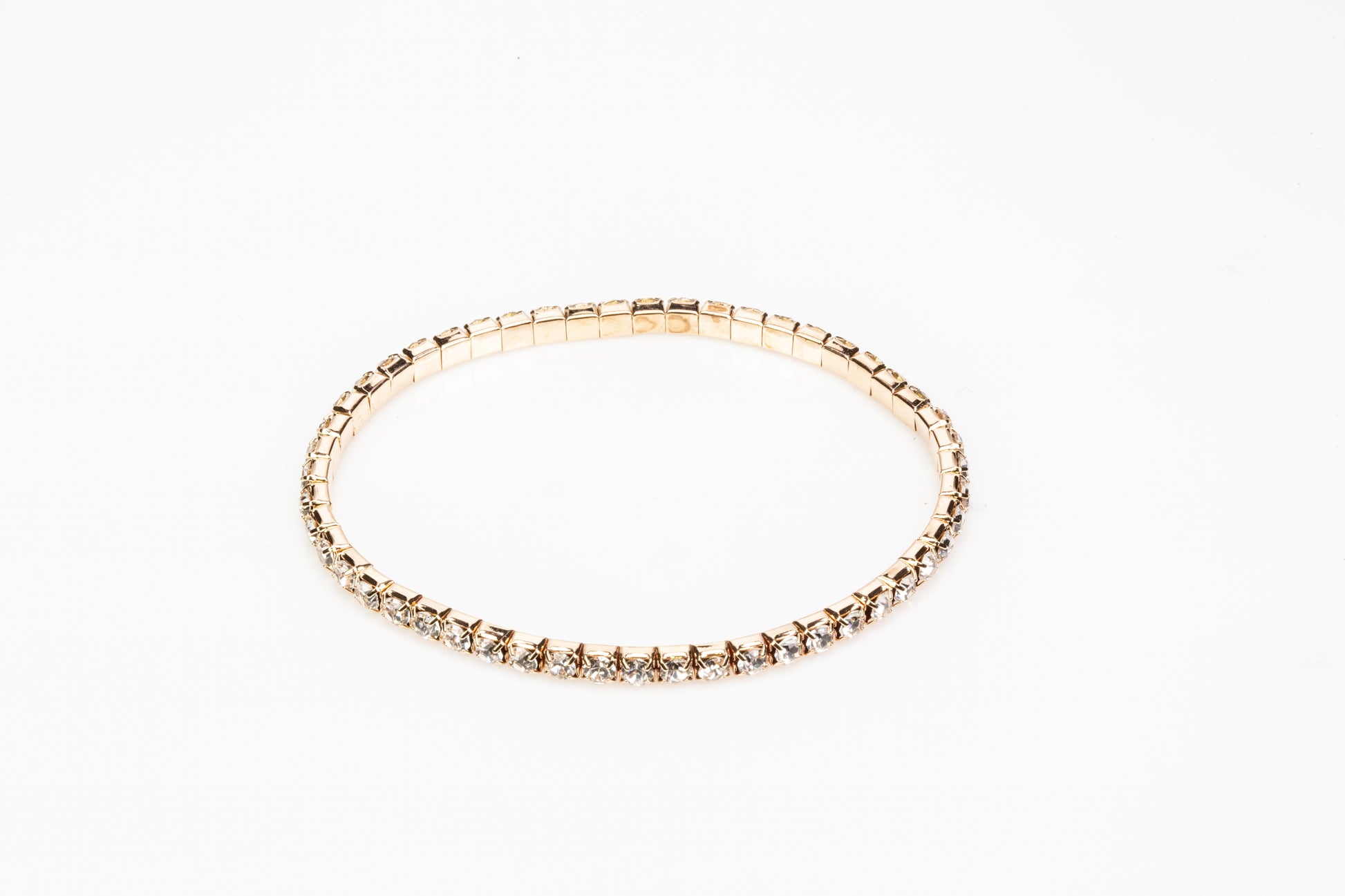 Conjunto de Aleación Bañado en Oro con Cristal Emporia® Blanco ( Collar +Pulsera ) 7 