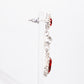 Conjunto de Aleación Bañado en Oro Blanco con Cristal Emporia® Rojo y Cristal Emporia® Blanco ( Collar +Pendientes )