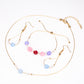Conjunto de Aleación Bañado en Oro con Turmalina ( Collar +Pendientes +Pulsera )