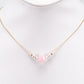 Conjunto de Aleación Bañado en Oro con Turmalina ( Collar +Pendientes +Pulsera )