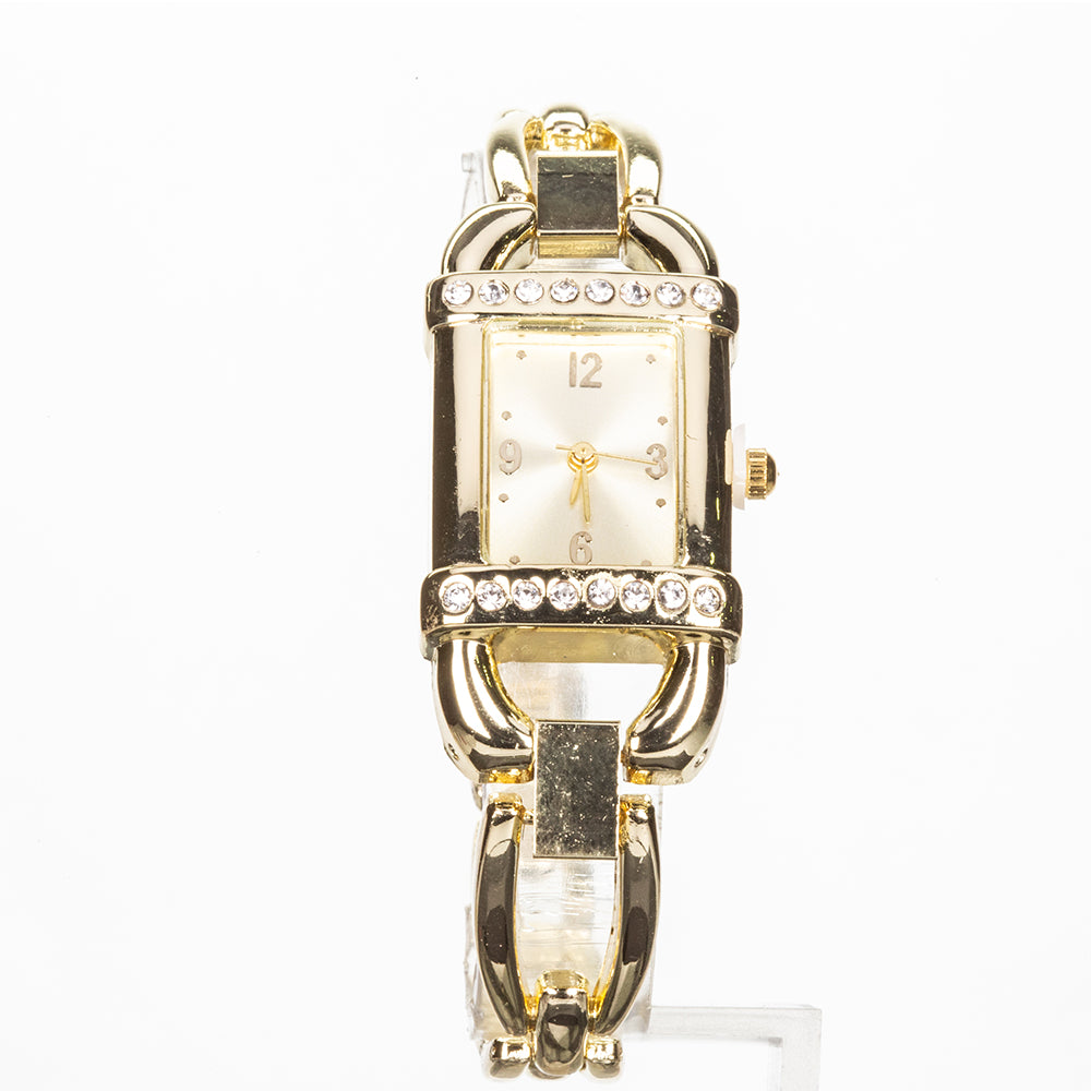 Conjunto de Aleación Bañado en Oro con Cristal Emporia® Blanco