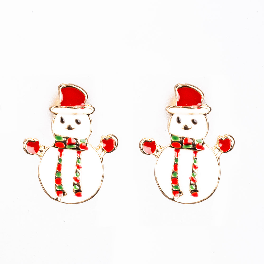 Conjunto de Aleación Bañado en Oro con Cristal Emporia® Rojo y Cristal Emporia® Blanco ( Pendientes )